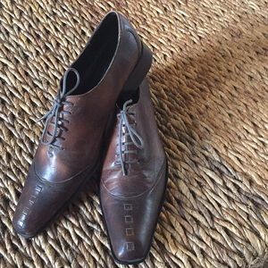 Laspampas shoes. Weathered brown leather. Size 44.